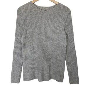 Banana Republic Filpucci Gray Ribbed Wool Cashmere Blend Sweater